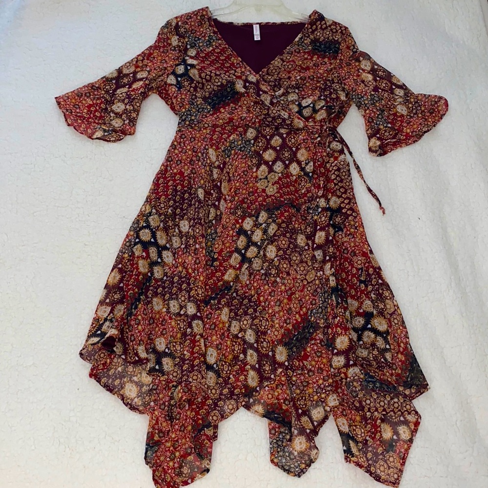 Xhilaration Paisely Wrap Dress Size Small